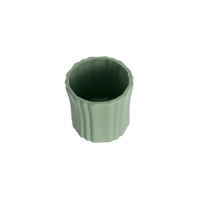 Ceramic Florence Vase Matte Green (12Dx12.5cmH)