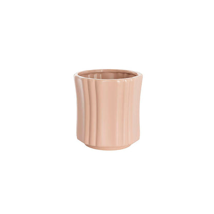 Ceramic Florence Vase Matte Pink (12Dx12.5cmH)