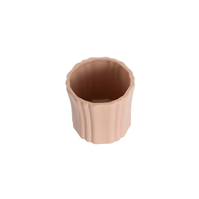 Ceramic Florence Vase Matte Pink (12Dx12.5cmH)