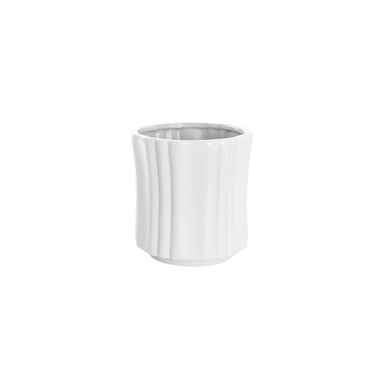 Ceramic Florence Vase Matte White (12Dx12.5cmH)