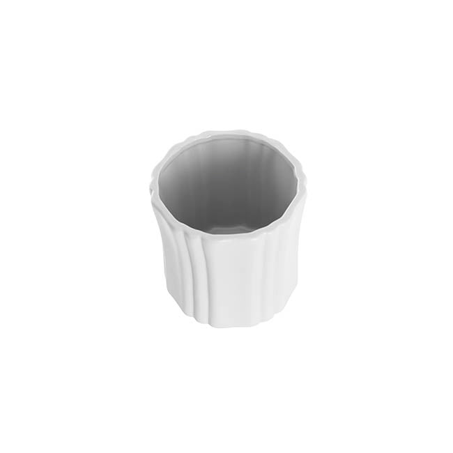 Ceramic Florence Vase Matte White (12Dx12.5cmH)