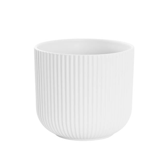 Ceramic Cyprus Vase Matte White (22.5DX20cmH)