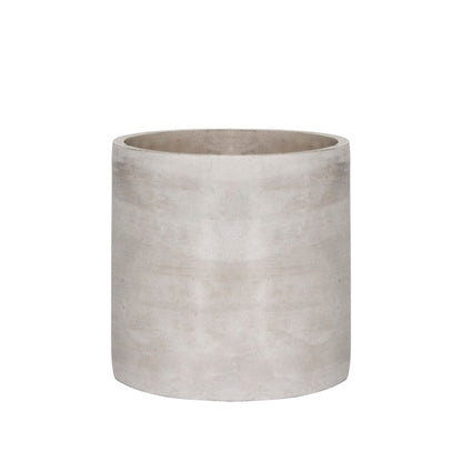 Cement Floral Cylinder Grey Drainage Hole (12x12cmH)