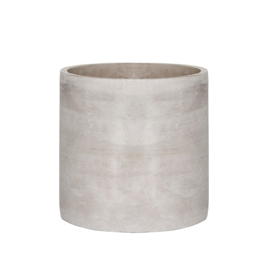 Cement Floral Cylinder Grey Drainage Hole (14Dx14cmH)