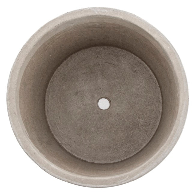 Cement Floral Cylinder Grey Drainage Hole (14Dx14cmH)