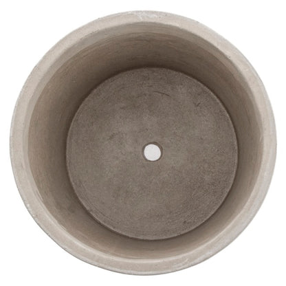 Cement Floral Cylinder Grey Drainage Hole (14Dx14cmH)