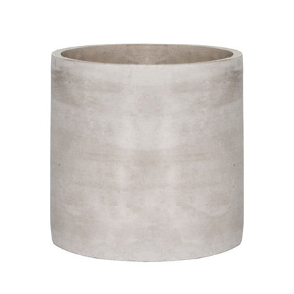 Cement Floral Cylinder Grey (18Dx18cmH)