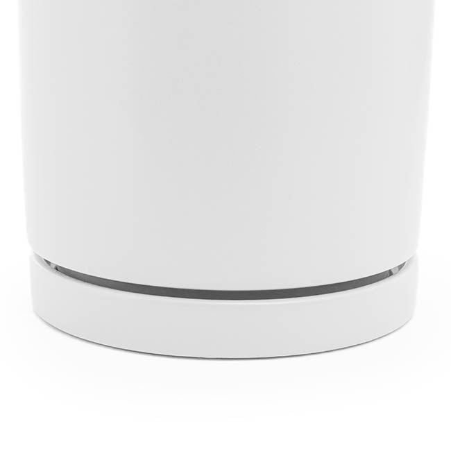 Ceramic Loreto Plant Pot & Plate Matte White (21.5Dx21.5cmH)