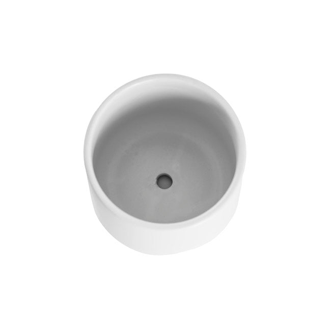 Ceramic Loreto Belly Pot & Plate Matte White (15x14cmH)