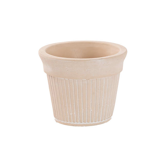 Cement Ember Pot Off White (8.5x13x10.5cmH)