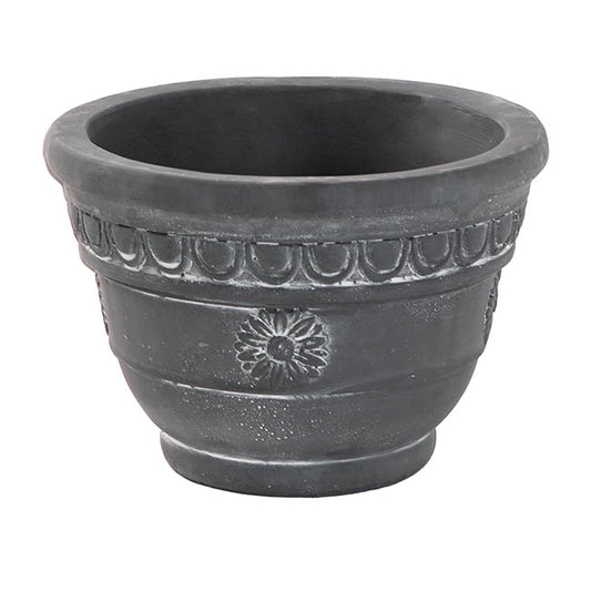 Cement Rosette Pot Grey (10x18x12.5cmH)