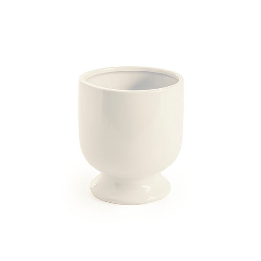 Ceramic Kyoto Pot Planter Glossy Off White (15.5cmx17.5cmH)