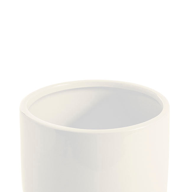 Ceramic Kyoto Pot Planter Glossy Off White (15.5cmx17.5cmH)