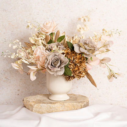 Ceramic Kyoto Pot Planter Glossy Off White (15.5cmx17.5cmH)