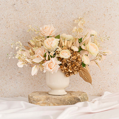 Ceramic Kyoto Pot Planter Glossy Off White (15.5cmx17.5cmH)