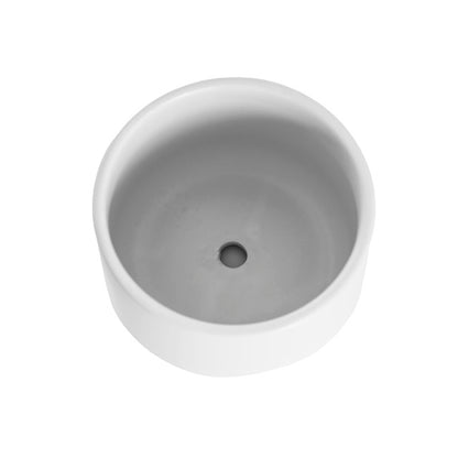 Ceramic Loreto Belly Pot & Plate Matte White (18Dx16cmH)