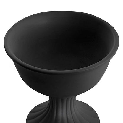 Ceramic Compote Charlotte Vases Black (16Dx15cmH)