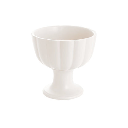 Ceramic Compote Olivia Vases White (17Dx17cmH)