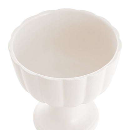 Ceramic Compote Olivia Vases White (17Dx17cmH)