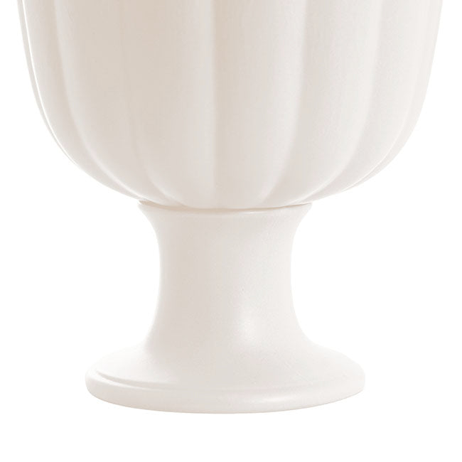 Ceramic Compote Olivia Vases White (17Dx17cmH)