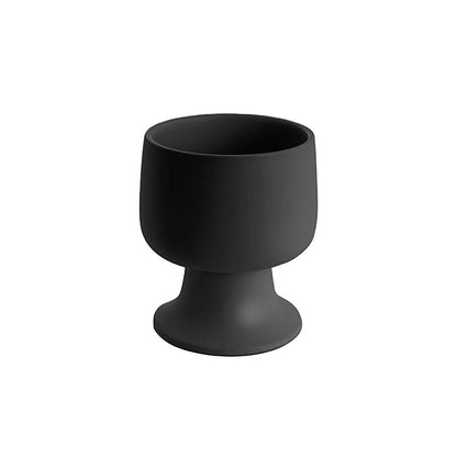 Ceramic Compote Isabella Vases Black (13Dx15cmH)