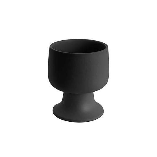 Ceramic Compote Isabella Vases Black (13Dx15cmH)