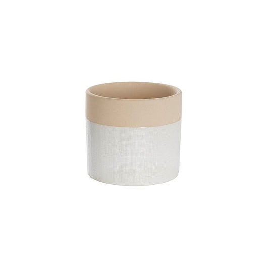 Ceramic Pencil Pot Matte White (13Dx12cmH)