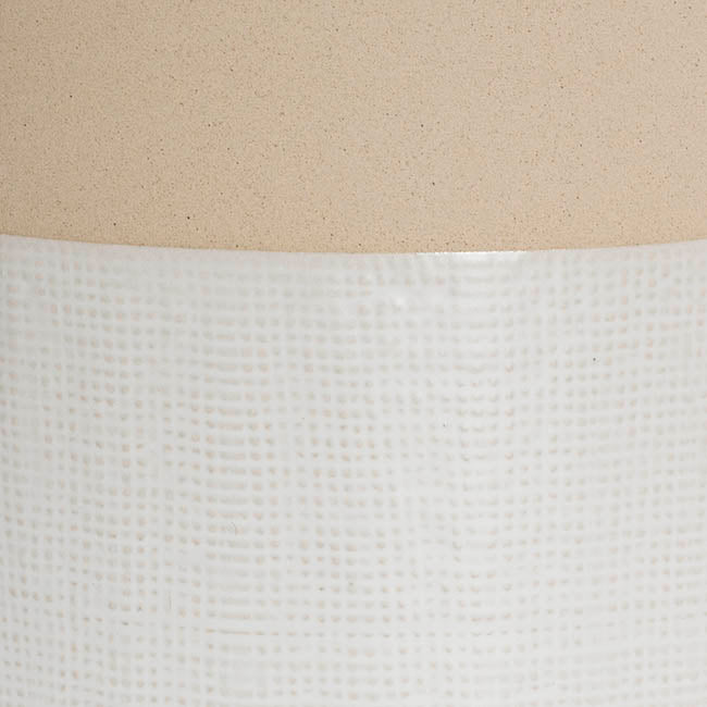 Ceramic Pencil Pot Matte White (13Dx12cmH)