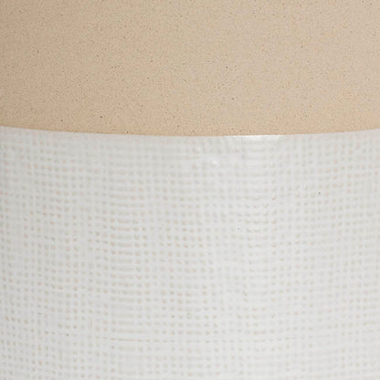 Ceramic Pencil Pot Matte White (13Dx12cmH)