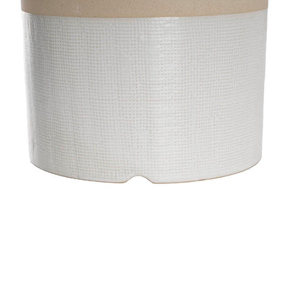 Ceramic Pencil Pot Matte White (13Dx12cmH)