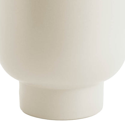 Ceramic Buffalo Pot Planter Matte White (16cmx19cmH)