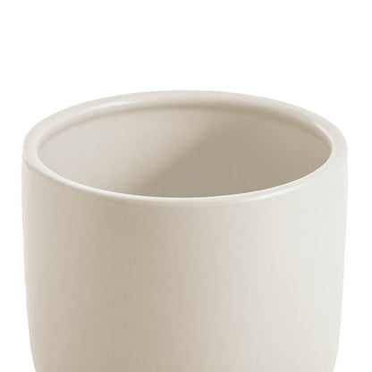 Ceramic Buffalo Pot Planter Matte White (16cmx19cmH)