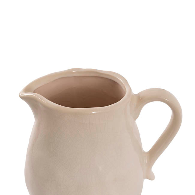 Ceramic Pitcher Vase White (20x16.5x20cmH)