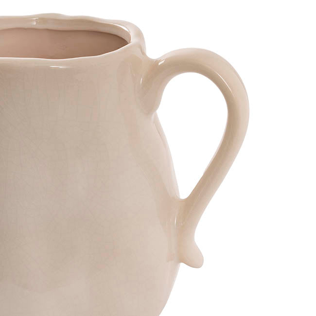 Ceramic Pitcher Vase White (20x16.5x20cmH)