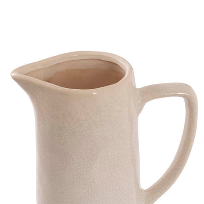 Ceramic Pitcher Vase White (21x13.5x25.5cmH)