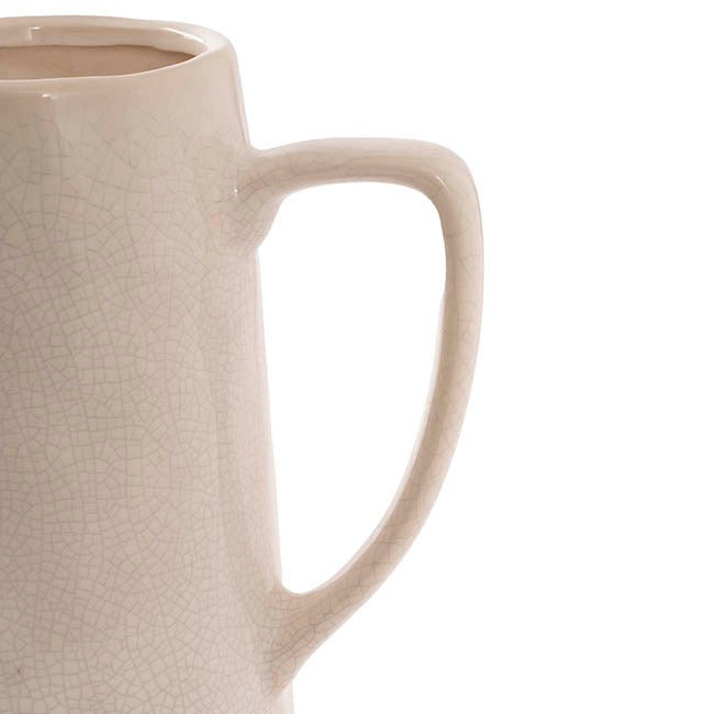 Ceramic Pitcher Vase White (21x13.5x25.5cmH)