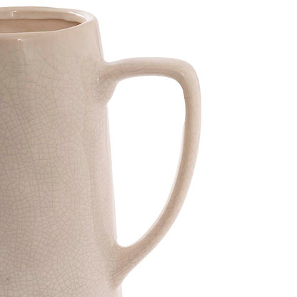 Ceramic Pitcher Vase White (21x13.5x25.5cmH)