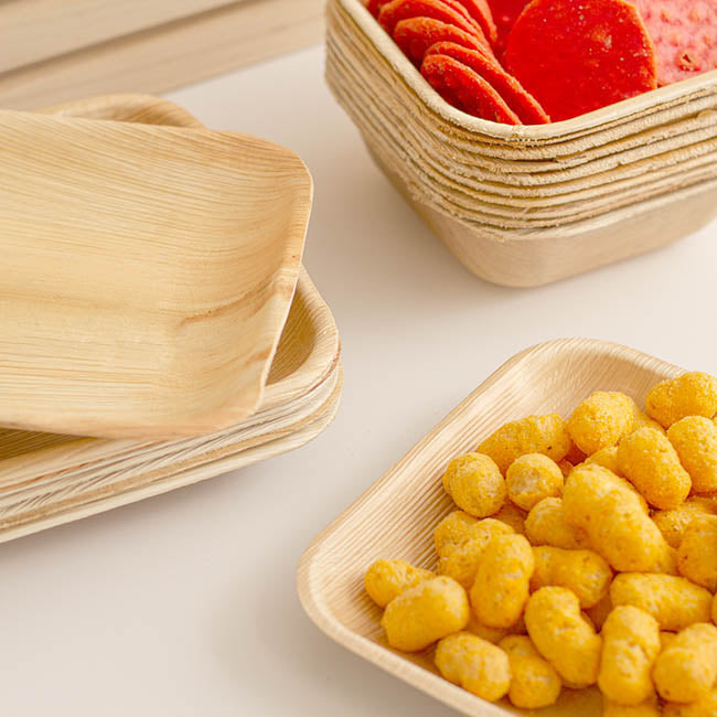 Palm Leaf Square Bowl (12.5cm) Pack 10