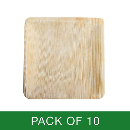 Palm Leaf Square Plate (20cm) Pack 10