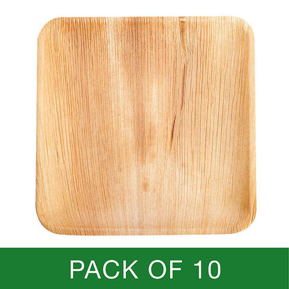 Palm Leaf Square Plate (25cm) Pack 10