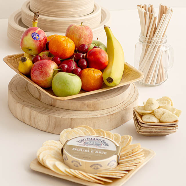 Palm Leaf Square Plate (25cm) Pack 10