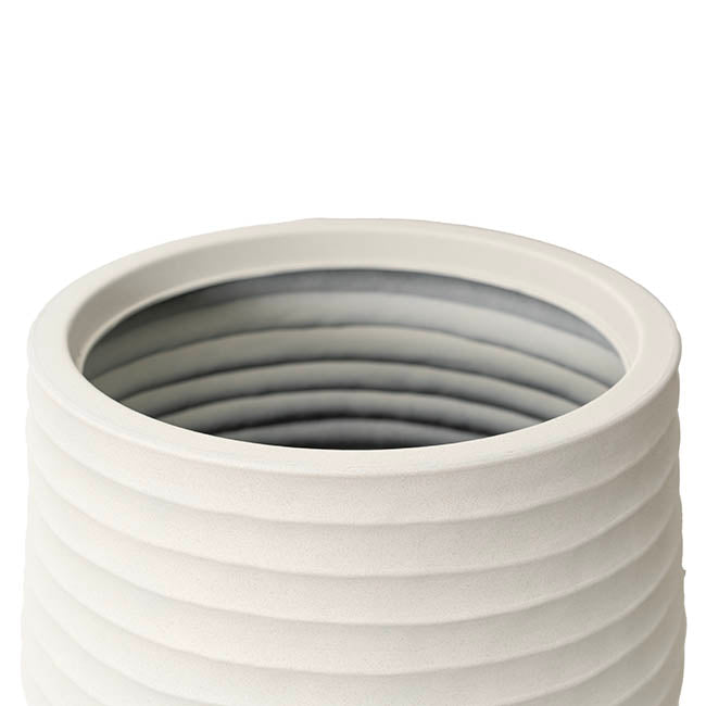 Alto Elements Linear Round Pot Sandstone Beige (40Dx37cmH)