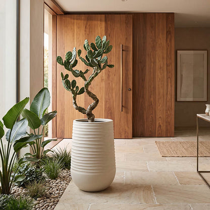 Alto Elements Linear Tall Pot Sandstone Beige (53Dx70cmH)
