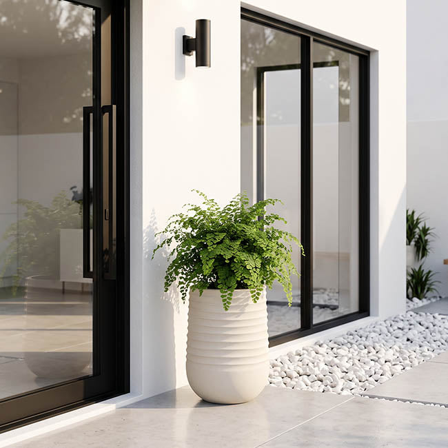 Alto Elements Linear Tall Pot Sandstone Beige (28Dx37cmH)