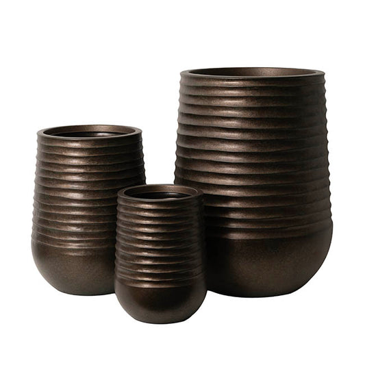 Alto Elements Linear Tall Pot Set 3 Antique Brass