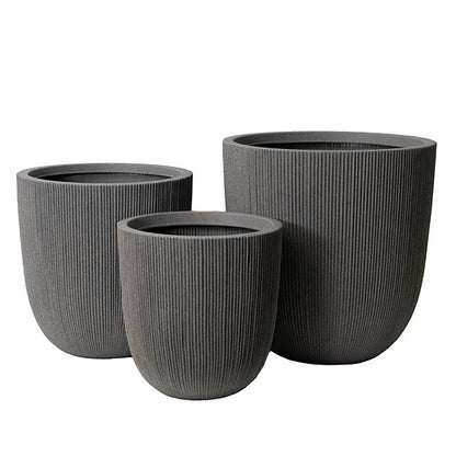 Alto Elements Large Ribbed U Shape Set 3 Mediterranean Grey