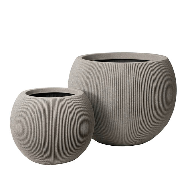 Alto Elements Large Ribbed Bowl Pot Set2 Mediterranean Beige