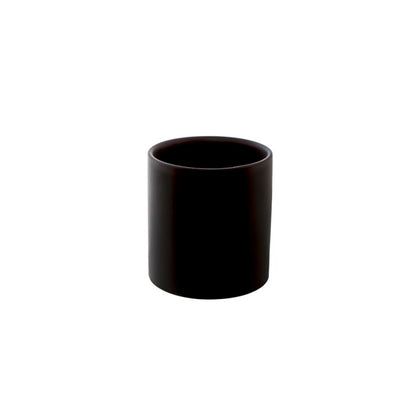 Ceramic Cylinder Pot Satin Matte Black (10.5x10.5cmH)