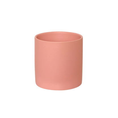 Ceramic Cylinder Pot Satin Matte Coral(14x14cmH)