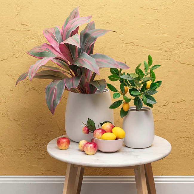 Ceramic Taron Belly Large Pot Matte White (24X25cmH)
